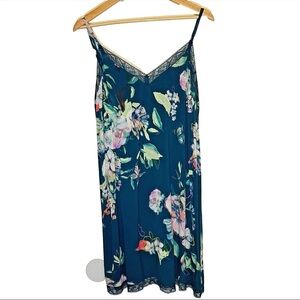 Soma Large Cool Nights Floral Lace Nightie Slip Dress Sexy Comfort Romantic